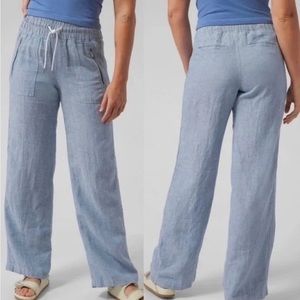 Athleta chambray wide leg pants